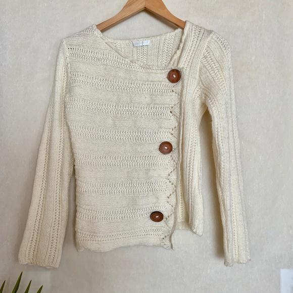 Promod Asymmetrical Button Knit Sweater - Picture 5 of 12